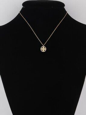 Jewel Lined Clover Pendant Necklace
